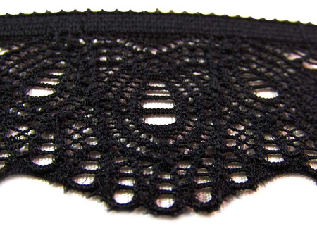 Koronka 4cm elastyczna czarna