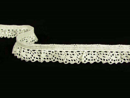 Falbanka 13mm elastyczna poliester ecru