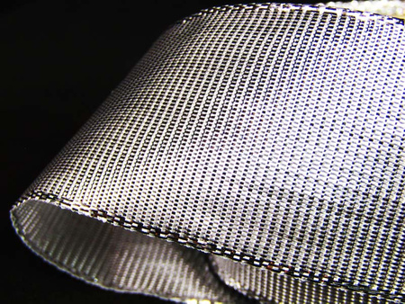 Wstążka 40mm ryps lurex srebrna