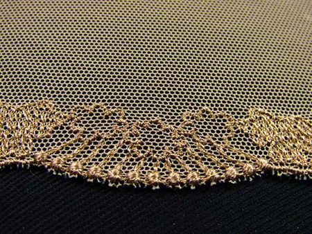 Wstawka 17cm tiulowa beż