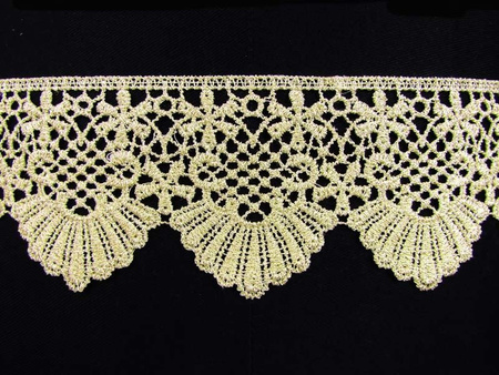 Koronka 7cm gipiurowa jasnozłota