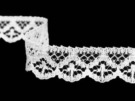 Koronka 1,2cm stabilna biała