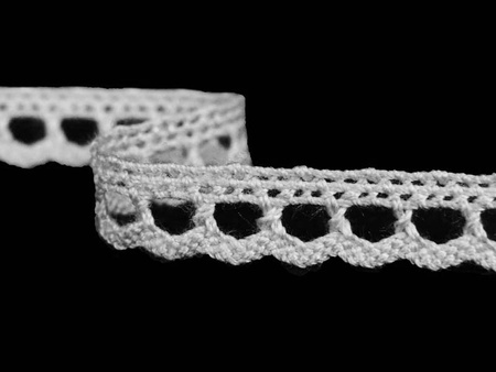 Koronka 0,9cm bawełniana jasny popiel