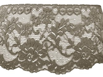 Koronka 12,5cm elastyczna brąz