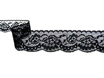 Koronka 3,5cm stabilna czarna