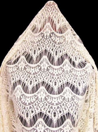 Koronka 140cm bawełniano-poliesterowa ecru