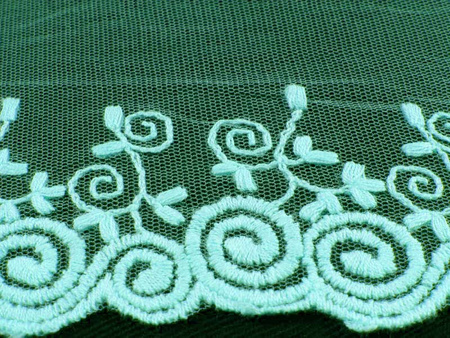 Koronka 10cm tiulowa mięta