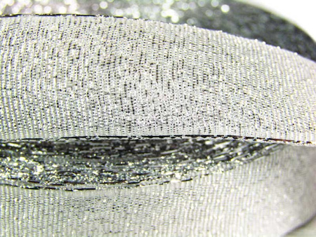 Wstążka 20mm lurex srebrna