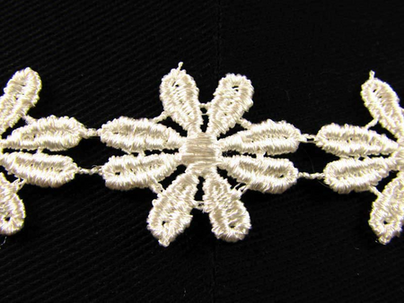 Wstawka 2,5cm gipiurowa KWIAT ecru