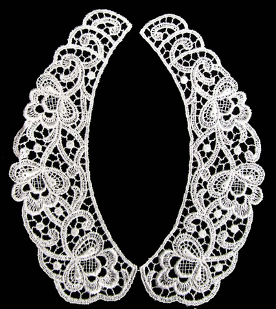 Kołnierzyk damski gipiura biały