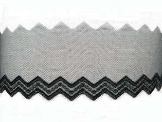 Koronka 9cm tiulowa grafit