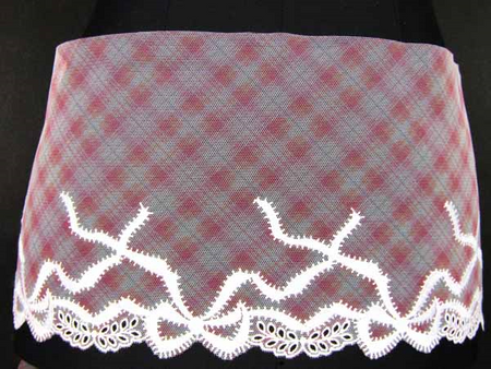 Koronka 17cm tiulowa róż brzoskwiniowy