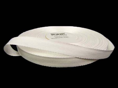 Taśma 12mm bawełniano-wiskozowa biała