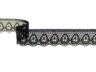 Koronka 1,2cm stabilna czarna